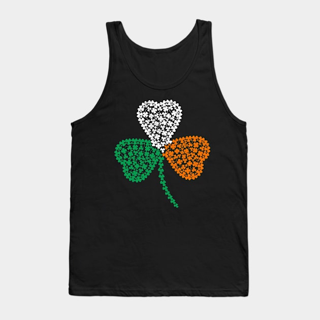 Shamrock made of Clover Leaves Design for a Ireland Lover Tank Top by NeverTry